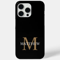 Personalised Name Monogram Black