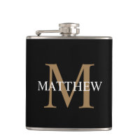 Personalised Name Monogram Black