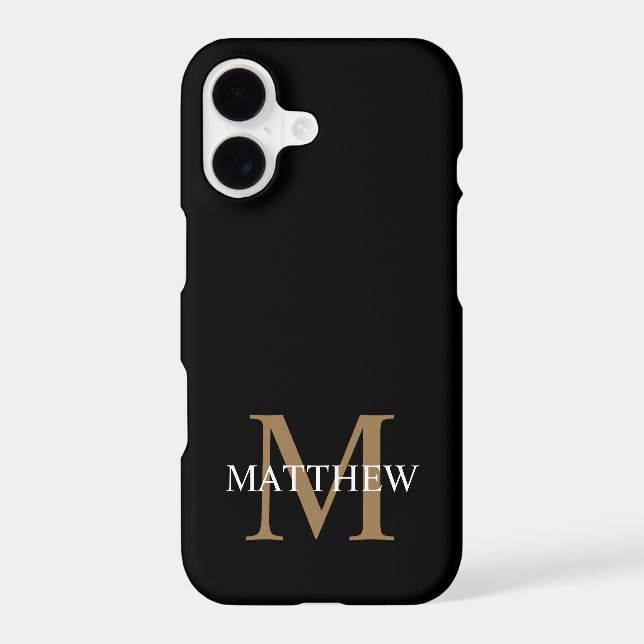 Personalised Name Monogram Black Samsung Galaxy S21 Case (Back)