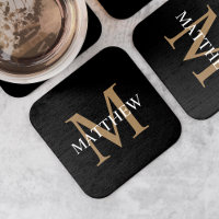 Personalised Name Monogram Black