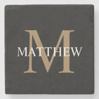 Personalised Name Monogram Black