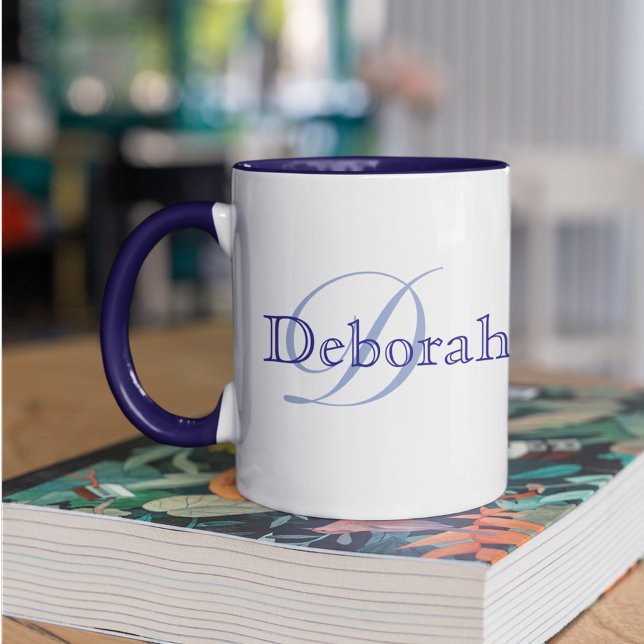 Personalised Name / Monogram Blue Mug (Creator Uploaded)