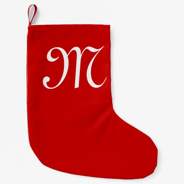 Personalised name monogram Christmas stocking (Front)