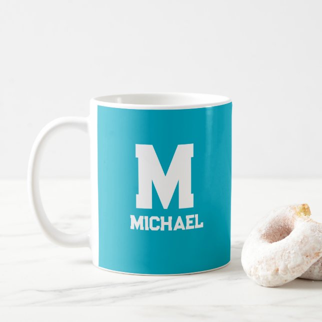 Personalised Name Monogram Coffee Mug (With Donut)