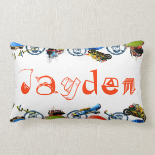 Personalised Name Monogram for Jayden/Boys Lumbar Cushion