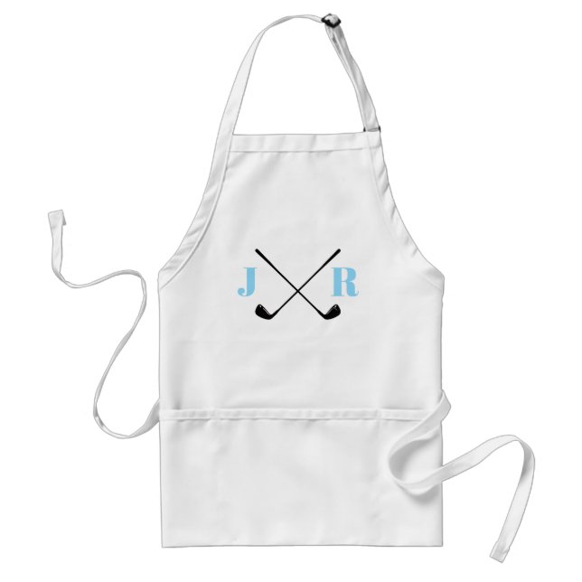Personalised Name Monogram Golf Clubs Standard Apron (Front)