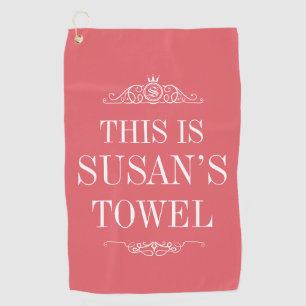 Personalised Name Monogram Golf Towel