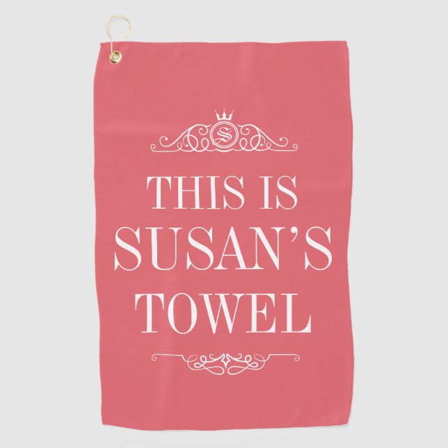 Personalised Name | Monogram Golf Towel (Front)