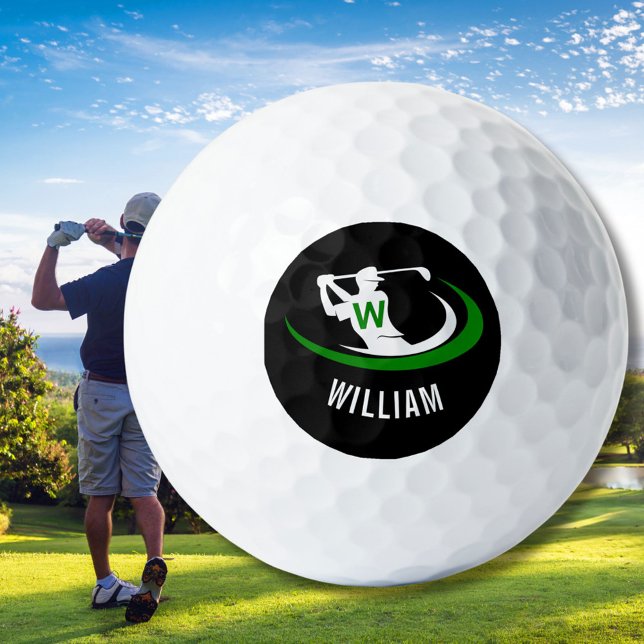 Personalised Name Monogram Golfer Men's  Golf Balls (Creator Uploaded)