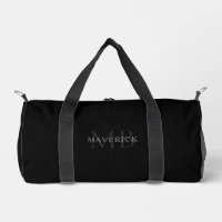 Personalised Name Monogram Initial Modern Black 