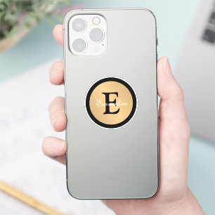 Personalised Name Monogram Metallic Button Cutout
