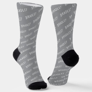 Personalised Name Monogram Pattern Socks