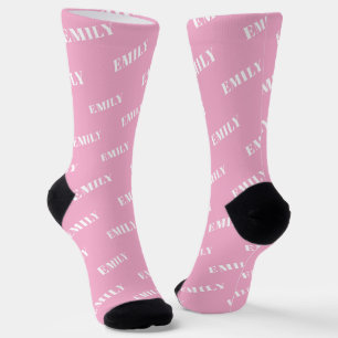 Personalised Name Monogram Pattern Socks