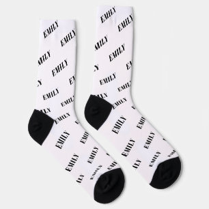 Personalised Name Monogram Pattern Socks