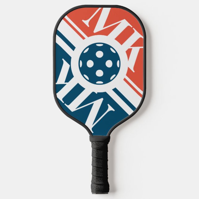 Personalised name monogram pickleball racket pickleball paddle (Front)