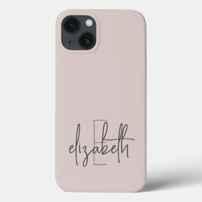 Personalised Name Monogram Pink Case-Mate iPhone Case (Back)