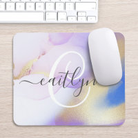 Personalised Name Monogram Purple Watercolor Luxe