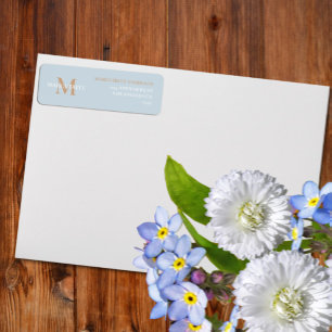 Personalised Name Monogram Return Address Label
