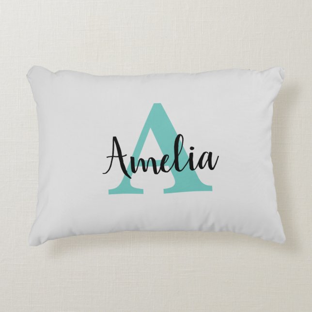 Personalised Name Monogram Script Decorative Cushion (Front)