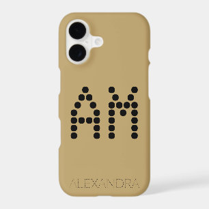 Personalised Name & Monogram Smart Font On Gold