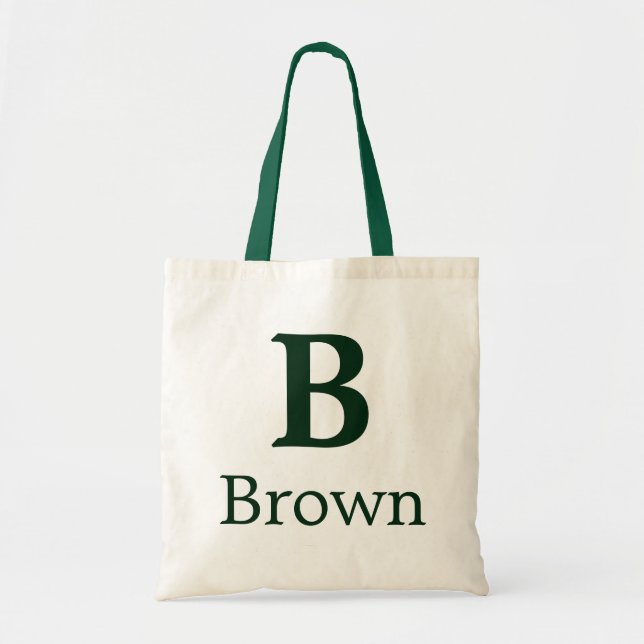 Personalised name monogram tote bag (Front)