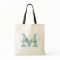 Personalised name monogram tote bag | Turquoise