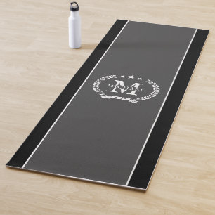 Personalised name monogram yoga mat for men