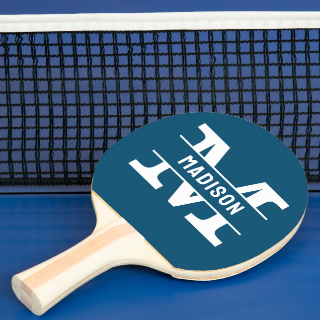 Personalised Name Monogramm Table Tennis Rackets Ping Pong Paddle (Insitu)