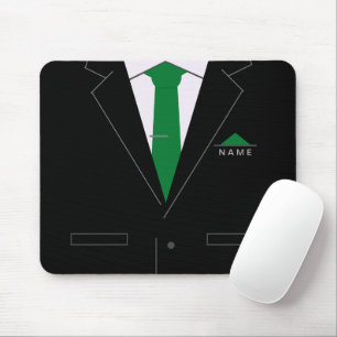 Personalised Name Mouse Pad Business Black Suit