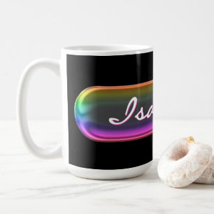 Personalised Name Mug   Iridescent Glass Effect 