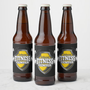 Personalised NAME Muscle Fitness Trainer Gym Beer Bottle Label