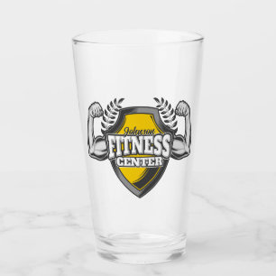 Personalised NAME Muscle Fitness Trainer Gym Glass