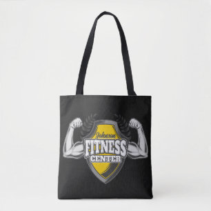 Personalised NAME Muscle Fitness Trainer Gym Tote Bag