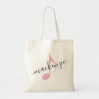 Personalised Name Music Note Black Pink