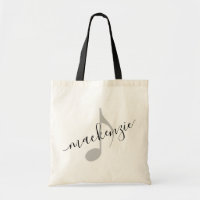 Personalised Name Music Note Black 