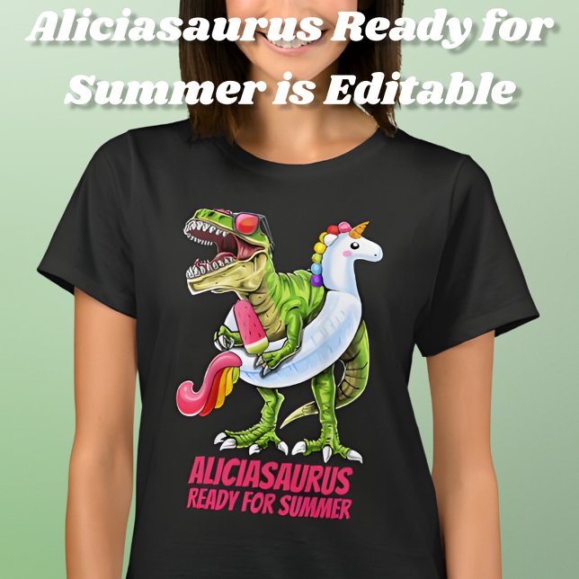 Personalised Name NameoSaurus Cool T-Rex T-Shirt (Creator Uploaded)