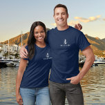 Personalised Name Nautical Boat Anchor T-Shirt<br><div class="desc">A nautical design featuring a ship's anchor,  personalised with your name. Designed by Thisisnotme©</div>