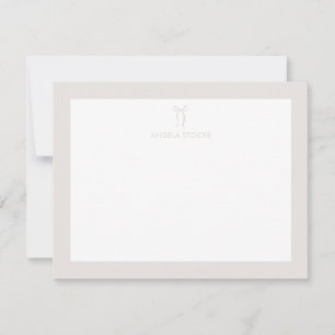 Personalised Name Neutral Bow Card