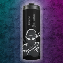 Personalised Name Ninja captain Thermal Tumbler