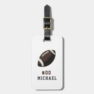 Personalised Name & Number American football       Luggage Tag