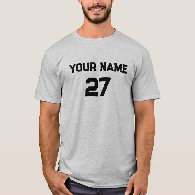Personalised Name Number Front Back T-Shirt (Front)