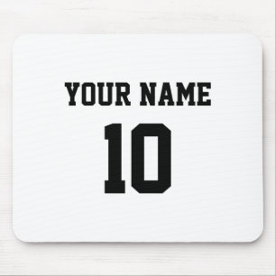 Personalised Name Number Front Back T Shirt_1 Mouse Pad
