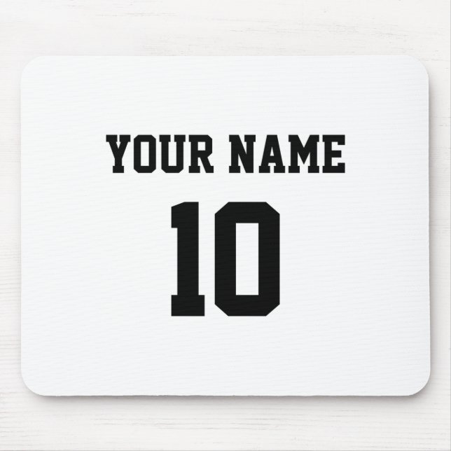 Personalised Name Number Front Back T Shirt_1  Mouse Pad (Front)