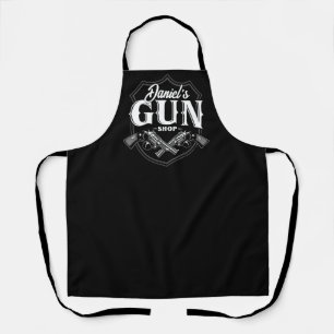 Personalised NAME Old Revolvers Gun Shop Firearms  Apron