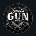 Personalised NAME Old Revolvers Gun Shop Firearms  Dartboard<br><div class="desc">Personalised NAME Old Revolvers Gun Shop Firearms design - Customise with your Name or Custom Text!</div>