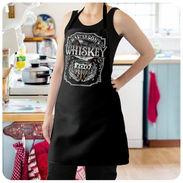 Personalised NAME Old West Whiskey Brewery Bar Apron (Creator Uploaded)