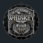 Personalised NAME Old West Whiskey Brewery Bar Dartboard<br><div class="desc">Personalise this truly unique,  one-of-a-kind Old Western Style Whiskey Liquor Brewery Bar Gift. Perfect addition to the man cave (or woman cave!),  western ,  hot rod classic car garage or kitchen. Customise with your Name or Custom Text!</div>