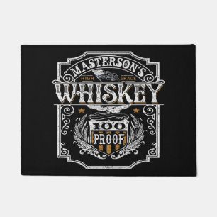 Personalised NAME Old West Whiskey Brewery Bar Doormat