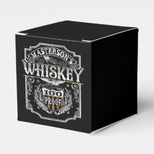 Personalised NAME Old West Whiskey Brewery Bar Favour Box