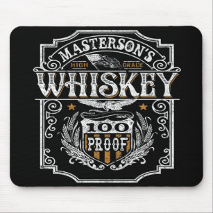 Personalised NAME Old West Whiskey Brewery Bar Mouse Pad